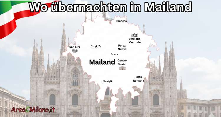 Eine Karte der Mailänder Stadtviertel